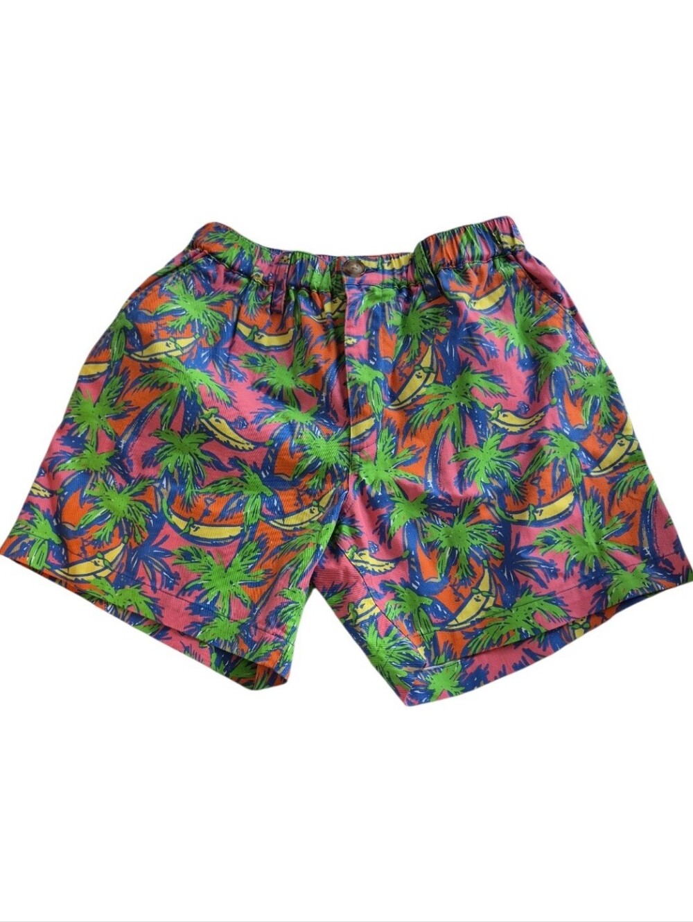 Chubbies Banana Tropical Palm Shorts Mens Small 5.5 Inseam